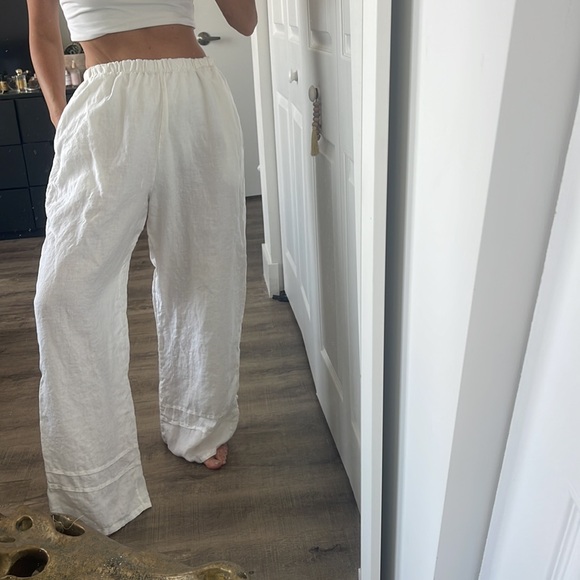 Pantaloni in flanella a gamba larga in Blu - Toteme